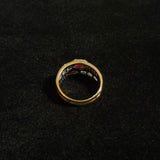 Ruby & Diamond Marquise Band Ring in 18K