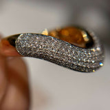 18K Wave Diamond Band / 5.02g, D0.53ct