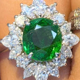 Tsavorite Ring in 18K / 7.3g, GG3.33ct, D1.61ct