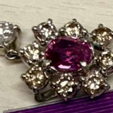 Ruby Cluster Halo Pendant in PT900 / 4.76g, R1.415ct, D0.33ct