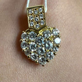 Diamond Cluster Heart Pendant in 18K / 4.7g, D1.34ct