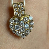 Diamond Cluster Heart Pendant in 18K / 4.7g, D1.34ct