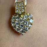 Diamond Cluster Heart Pendant in 18K / 4.7g, D1.34ct