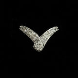 Diamond Wishbone Band in PT900 / 4.2g, D1.02ct