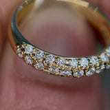 18K Soft Pavé Diamond Band 3.2g, D0.47ct