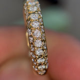 18K Soft Pavé Diamond Band 3.2g, D0.47ct