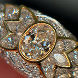 Dome Ring in PT900 18K / 7.8 g, D0.31ct + D1.21ct