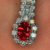 Padparadscha Pendant in PT900 / 5g, Pad 1.281ct, D 0.8ct